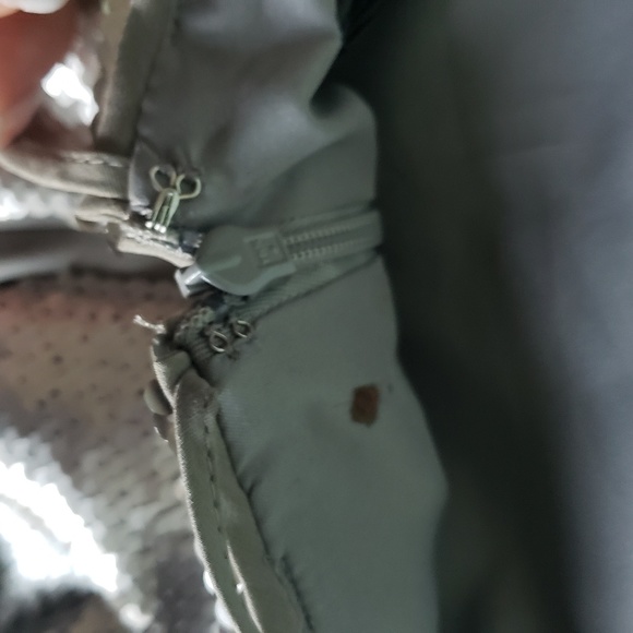 Banana Republic Silver Sequin Layered Dress Petite - Picture 3 of 7